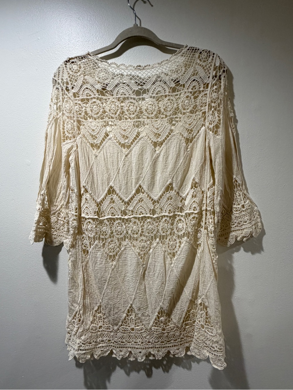 Gorgeous Handmade in Mexico Lace Tunic Top - S/M